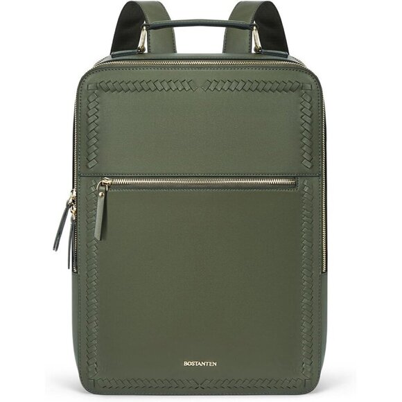 No Brand Handbags - Women and Men Leather Backpack 15.6 inch Laptop Bag Travel Casual Shoulder Bags